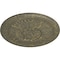 Ekena Millwork Temple Ceiling Medallion (Fits Canopies up to 9 1/4"), 24"OD x 1 5/8"P, Witch Hazel Crackle CM24TEWHC - alternate 3